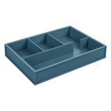 Organizator Birou Plastic, Compartimente, 25x17.8x4cm, Petrol, Oem