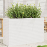 Jardiniera de gradina, alb, 110x40x68,5 cm, lemn masiv de pin GartenMobel Dekor, vidaXL