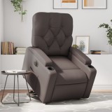 VidaXL Fotoliu rabatabil electric cu ridicare, maro, piele ecologică 3204788