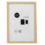 Tablou Decorativ cu Rama din Lemn Natural, 21x30cm, cu Paspartu, CMCLASS