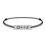 Pulse - Bratara din argint personalizata cu initiale si puls