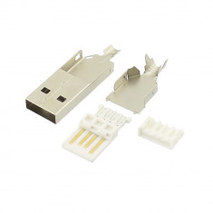 Conector USB A, tata, pe cablu, Connfly - 004448 foto
