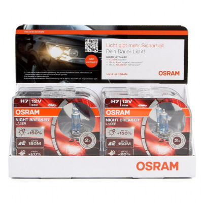 Set 8 Buc Bec Osram H7 12V 55W Night Breaker Laser Next Gen +150% Up To 150M 64210NL-HCB foto