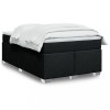 VidaXL Pat box spring cu saltea, negru, 120x200 cm, textil 3285125