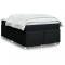 vidaXL Pat box spring cu saltea, negru, 120x200 cm, textil 3285125