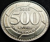 Cumpara ieftin Moneda exotica 500 LIVRE(S) - LIBAN, anul 2003 *cod 656 = A.UNC, Asia