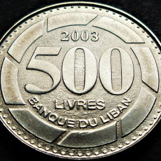 Moneda exotica 500 LIVRE(S) - LIBAN, anul 2003 *cod 656 = A.UNC