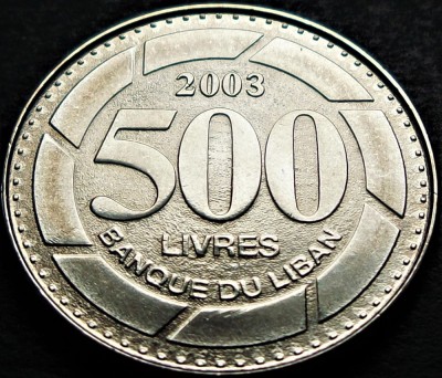 Moneda exotica 500 LIVRE(S) - LIBAN, anul 2003 *cod 656 = A.UNC foto