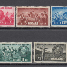 ROMANIA 1950 LP 273 G.M.A. SI F.G.M.A. SERIE SARNIERA