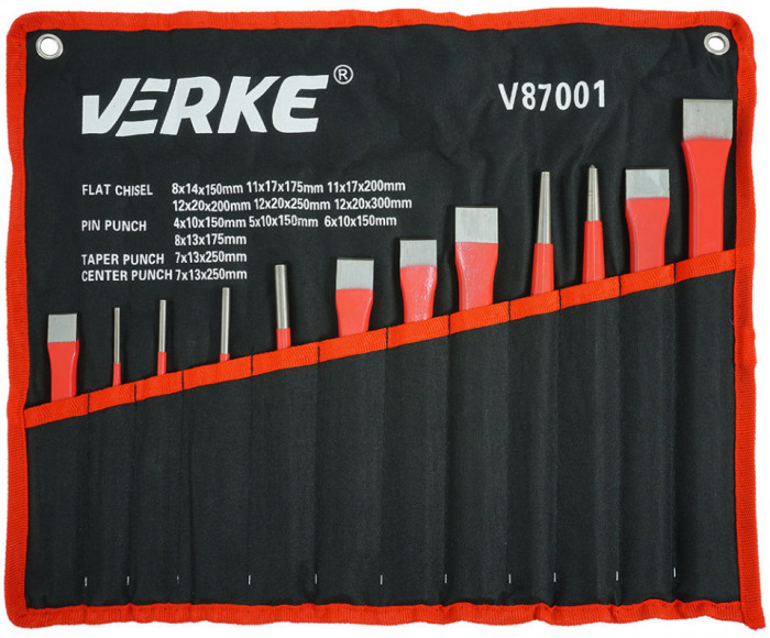 Set dornuri si dalti 12 elemente otel calit V87001 Verke