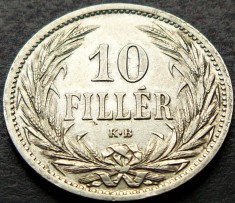 Moneda istorica 10 FILLER - AUSTRO-UNGARIA / UNGARIA, anul 1909 * cod 1968 A