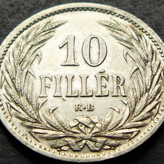 Moneda istorica 10 FILLER - AUSTRO-UNGARIA / UNGARIA, anul 1909 * cod 1968 A