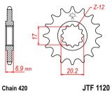 Pinion fata 10 dinti pas lant 420 &ndash; Aprilia MX-RS-RX - Beta - CPI - Generic - Motorhispania - Peugeot XP6-XPS - Rieju - Yamaha TZR 2T 50cc, Oem