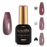 Cumpara ieftin Oja Semipermanenta LUXORISE MAGNETICA - ThermoCharm, Garnet Glitz 10ml