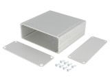 Carcasă aluminiu gri AKG 105x100x38mm