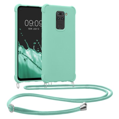 Bumper kwmobile pentru Xiaomi Redmi Note 9, Silicon, Verde, 53147.71 foto