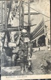 1914 CP &rdquo;Buștenari. Puțari primitiv&rdquo; Prahova istorie extragere petrol / țiței echipament, conditii catre Coman Georgescu antreprenor Focșani / Vrancea
