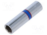 Cap tubular HEX 9mm 1/4 50mm KING TONY