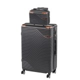TraveLux Urban V gurul&oacute;s bőr&ouml;nd szett fekete
