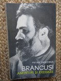 Petre Pandrea - Brancusi. Amintiri si exegeze