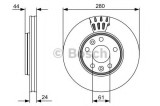 Disc frana MERCEDES CITAN Panel Van (415) (2012 - 2016) BOSCH 0 986 479 555