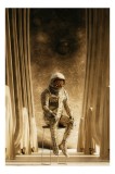 Tablou Canvas Astronaut Spațiu Mister Lumină Suprarealism, 26 x 39 cm, CMCLASS