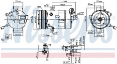 Compresor AC clima FIAT 500L, BRAVO II; LANCIA DELTA III 198A2.000-955A3.000 dupa 2007 foto