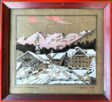 Cumpara ieftin Tweng in Lungau - tablou &icirc;n tehnică mixtă, datat 1944, Peisaje, Acuarela, Impresionism