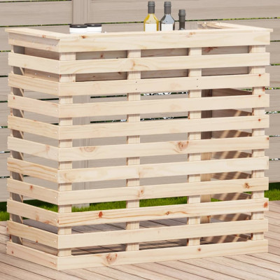 vidaXL Masă de bar pentru exterior, 113,5x50x103 cm, lemn masiv de pin foto