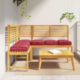 VidaXL Pernă pentru șezut din paleți 6 pcs Roșu Vin 40 x 40 x 8 cm
