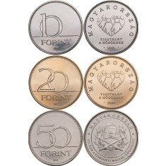 Ungaria 2020 - lot 10-20-50 forint, necirculata