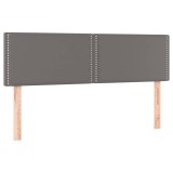 Cumpara ieftin Tablii de pat, gri, 144x5x78/88 cm, piele ecologica