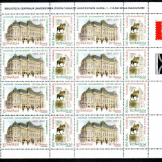 Romania 2005, LP 1700 a, Biblioteca Centrala Universitara, coala 16+2 DR, MNH!