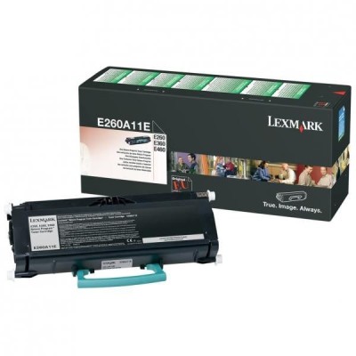 Lexmark original toner E260A11E, black, 3500str., return foto