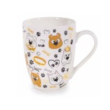 Cumpara ieftin Cana portelan multicolor in cutie cadou Catelus &Oslash; 8 cm x 10,5 H, 300 ml