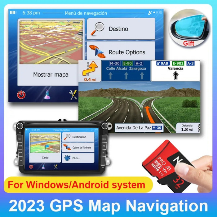 SDCard GPS HARTI Navigatie iGO PRIMO GPS TABLETE TELEFOANE GPS NAVI Europa 2023