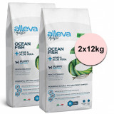 Alleva HOLISTIC pește de ocean, pentru cățeluși maxi 2 x 12 kg