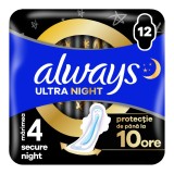 Absorbante Ultra Secure Night, marimea 4, 12 bucati, Always