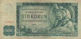 CEHOSLOVACIA 100 korun 1961 VF!!!