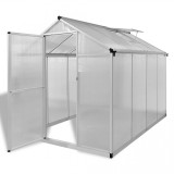 Seră din aluminiu ranforsat cu cadru la bază, 4,6 m&sup2;, vidaXL