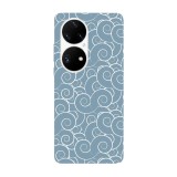 Husa compatibila cu Huawei Nova Y70 model Blue clouds, Silicon, TPU, Viceversa, Transparent, Carcasa