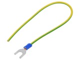Cablu CHEVAL H07V-K 250mm galben-verde cu terminale sertizate M6WI-250YG025