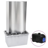 Cumpara ieftin Fantana de gradina, argintiu, 60,2x37x122,1 cm, otel inoxidabil