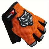 Manusi ciclism FIXATO pentru Bicicleta si Fitness cu protectie palma, din Material Respirabil, marime universala, Portocalii