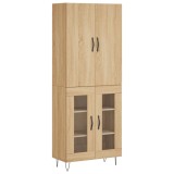 Cumpara ieftin Dulap inalt, stejar sonoma, 69,5x34x180 cm, lemn compozit