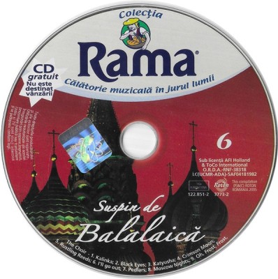 CD Promoțional Rama - Călatorie Muzicală In Jurul Lumii - Suspin De Balalaică foto