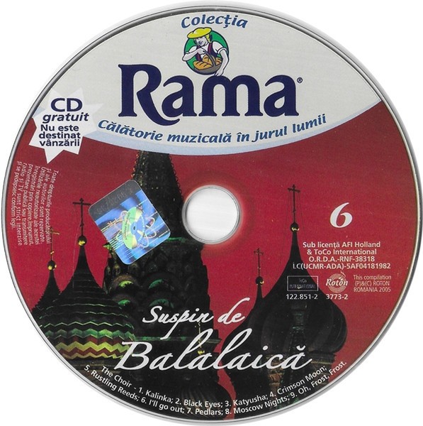 CD Promoțional Rama - Călatorie Muzicală In Jurul Lumii - Suspin De Balalaică