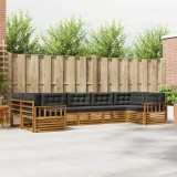 Cumpara ieftin Set de canapele de exterior 7 buc. 7-Locuri Natural si Antracit