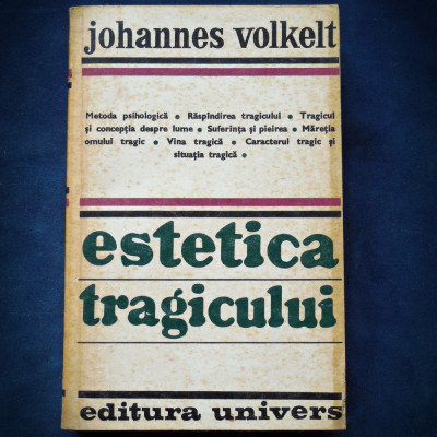 ESTETICA TRAGICULUI - JOHANNES VOLKELT foto