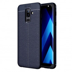 Husa Telefon Silicon Samsung Galaxy J8 2018 j810 A6+ A605 Litchi Blue